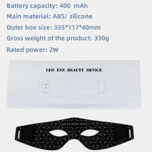VG-ER01 Red Light Eye Care Mask, Rechargeable LED Eye Beauty Device for Under-Eye Puffiness, Fine Lines and Daily Relaxation