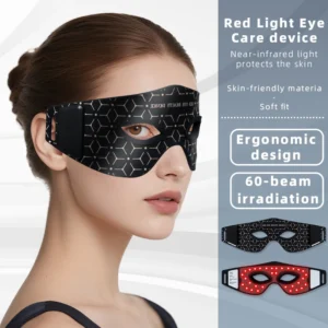VG-ER01 Red Light Eye Care Mask, Rechargeable LED Eye Beauty Device for Under-Eye Puffiness, Fine Lines and Daily Relaxation