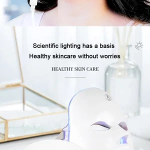 VG-O303B LED Light Therapy Face Mask, Rechargeable Full-Face Skin Care Mask for Brightening, Calming and Home Facial Routine