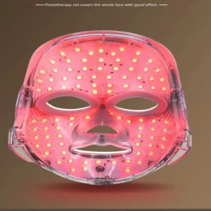 VG-O303B LED Light Therapy Face Mask, Rechargeable Full-Face Skin Care Mask for Brightening, Calming and Home Facial Routine