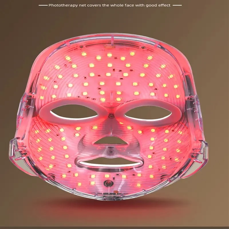 VG-O303B LED Light Therapy Face Mask, Rechargeable Full-Face Skin Care Mask for Brightening, Calming and Home Facial Routine