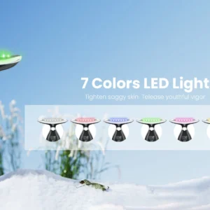 VG-OF103 Neck & Face Lifting Massager, Red Light LED + EMS Microcurrent Device for Jawline Definition and Skin Tightening Look