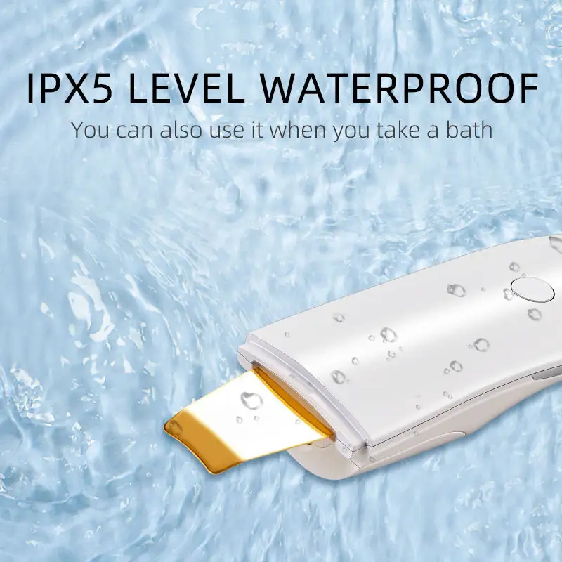 VG-OS03 Ultrasonic Skin Scrubber, Facial Deep Cleansing Spatula with Ion Mode for Blackhead, Oil and Dead Skin Care