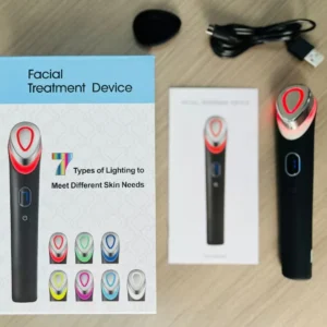 VG-RF501 7-Color LED Facial Treatment Device, Anti-Aging Skin Care Wand with Heating Massage and Home Spa Routine