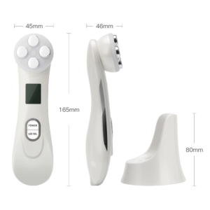 VG-RF510 RF EMS LED Facial Massager, 7-Color Light Beauty Device with 4-Pole Head and Charging Base for Firm-Looking Skin