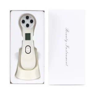 VG-RF510 RF EMS LED Facial Massager, 7-Color Light Beauty Device with 4-Pole Head and Charging Base for Firm-Looking Skin